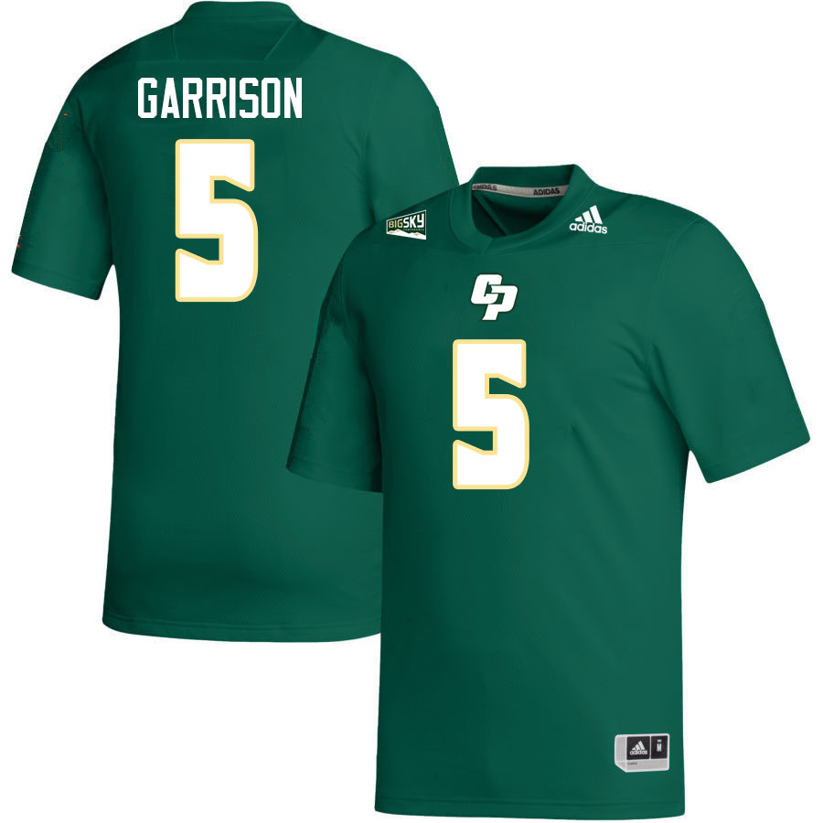 Cal Poly Mustangs #5 Jordan Garrison College Football Jerseys,Uniforms Stitched-Green